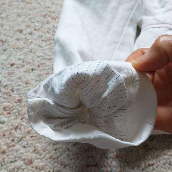 J Crew Schoolboy Blazer 6 White Linen Lined Academia Preppy Career Office Work - Picture 8 of 10